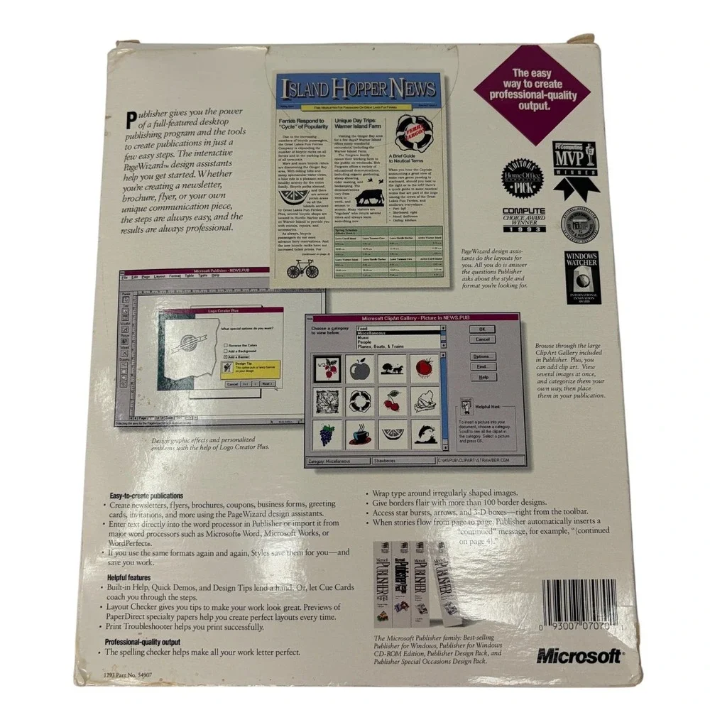 Microsoft Publisher 2.0 Windows 3.1 Software 3.5 Floppy Disks Boxed VTG 1993